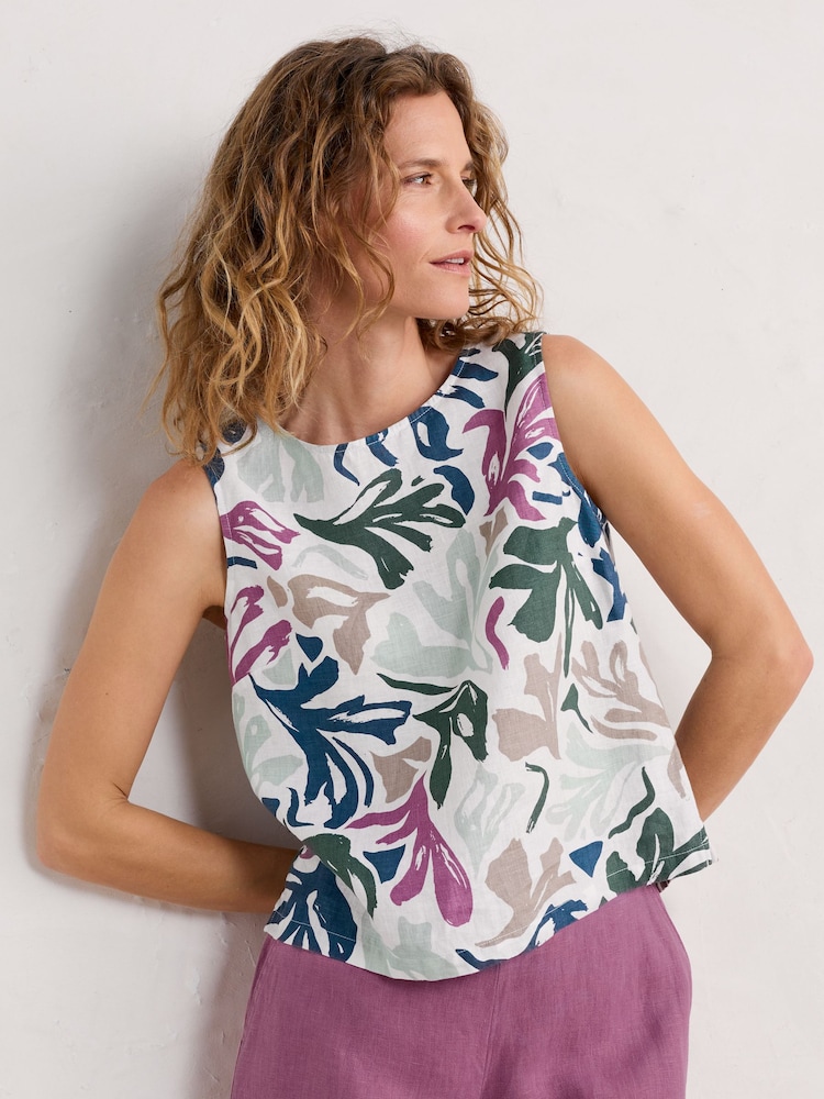 Seasalt Cornwall Multi Chrome Colour 100% Linen Study Vest - Image 2 of 8 Seasalt Cornwall Multi Chrome Colour 100% Linen Study Vest - Image 2 of 8