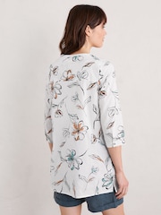 Seasalt Cornwall White Aventurier Printed Cotton Tunic - Image 2 of 5