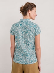 Seasalt Cornwall Green Rushmaker Short Sleeve Shirt - Image 2 of 5