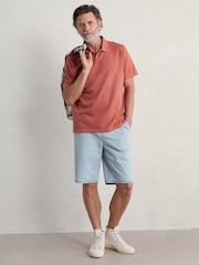 Seasalt Cornwall Red Mens Treve Organic Cotton Polo Shirt - Image 2 of 6
