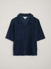 Seasalt Cornwall Blue Sister Ship Terry Towelling Top - Image 4 of 5