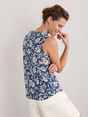 Seasalt Cornwall Blue Cobbs Well Sleeveless Top - Image 3 of 5