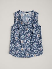 Seasalt Cornwall Blue Cobbs Well Sleeveless Top - Image 4 of 5