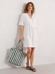 Seasalt Cornwall White Draw Kiln 100% Linen Dress - Image 7 of 9