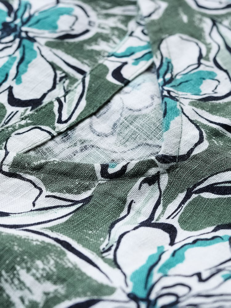 Seasalt Cornwall Green Salt Air 100% Linen Playsuit - Image 7 of 7