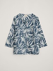 Seasalt Cornwall Blue Watercolour Sketch 3/4 Sleeve Top - Image 4 of 5