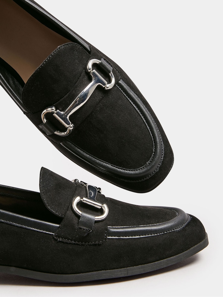 Yours Curve Black Wide Fit Snaffle Apron Loafers - Image 5 of 5