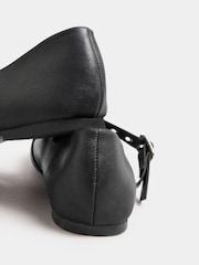 Yours Curve Black Extra Wide Fit Rivet Mary Jane Shoes - Image 4 of 5