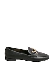 Yours Curve Black Link Loafers In Wide E Fit - Image 3 of 5