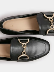 Yours Curve Black Link Loafers In Wide E Fit - Image 5 of 5