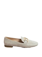 Naravni - Yours Curve Wide Fit Chain Detail Closed Back Loafers - Slika 3 iz 5