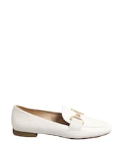 Yours Curve White Link Loafers In Wide E Fit - Image 3 of 6