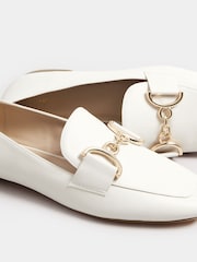 Yours Curve White Link Loafers In Wide E Fit - Image 4 of 6