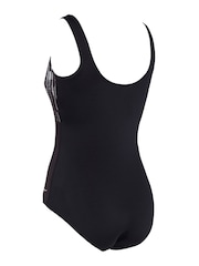 Zoggs Shimmer Supportive Scoopback Black Swimsuit One piece in Ecolast sustainable fabric - Image 2 of 5
