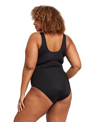 Zoggs Shimmer Supportive Scoopback Black Swimsuit One piece in Ecolast sustainable fabric - Image 4 of 5