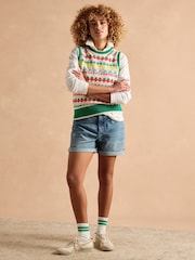 Joules Blue Denim Shorts - Image 4 of 6