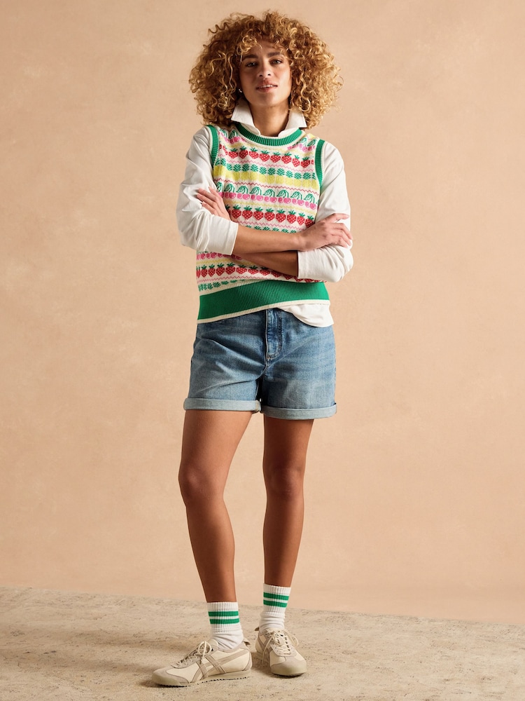 Joules Blue Denim Shorts - Image 4 of 6