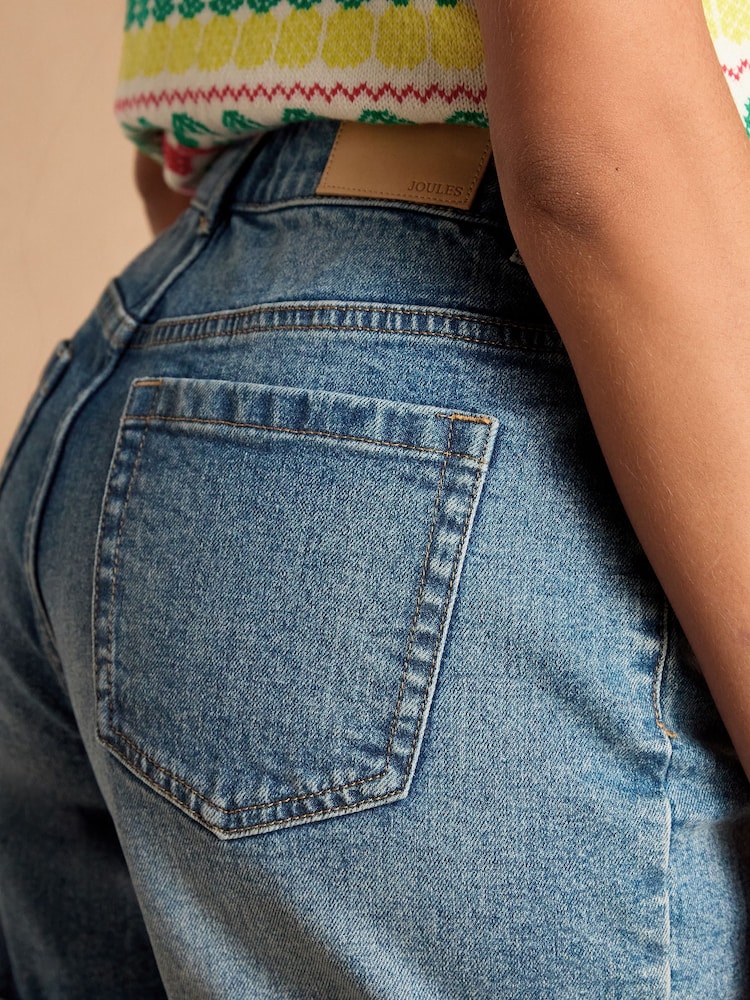 Joules Blue Denim Shorts - Image 5 of 6