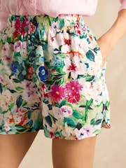 Floral multicolor - Joules Pull On 100% Linen Shorts - Imagen 3 de 8