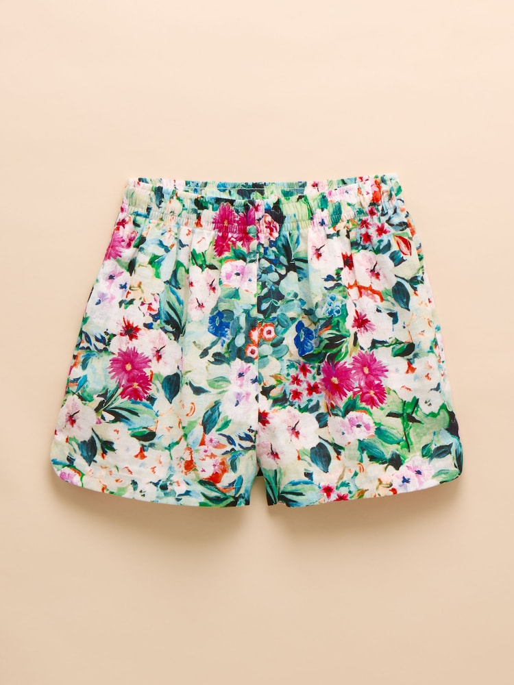 Floral multicolor - Joules Pull On 100% Linen Shorts - Imagen 8 de 8