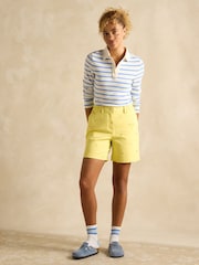 Joules Chino Yellow Lemon Embroidered Shorts - Image 4 of 7