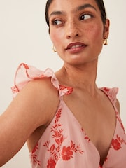 Anaya With Love Orange Ruffle Detail Chiffon Maxi Dress - Image 4 of 4