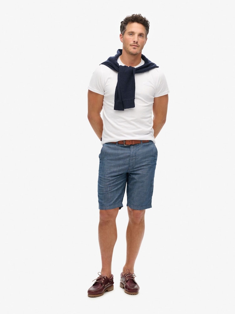 Superdry Blue Officer Chino Shorts - Image 1 of 7