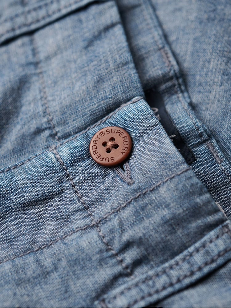 Superdry Blue Officer Chino Shorts - Image 6 of 7