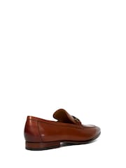Dune London Tan Brown Scilly Woven Trim Loafers - Image 5 of 7