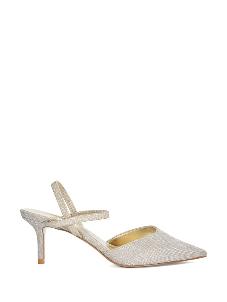 Dune London Blue Wide Fit Classical Elasticated Open Court Shoes - Image 3 of 8
