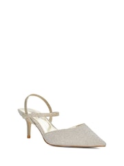 Dune London Blue Wide Fit Classical Elasticated Open Court Shoes - Image 4 of 8