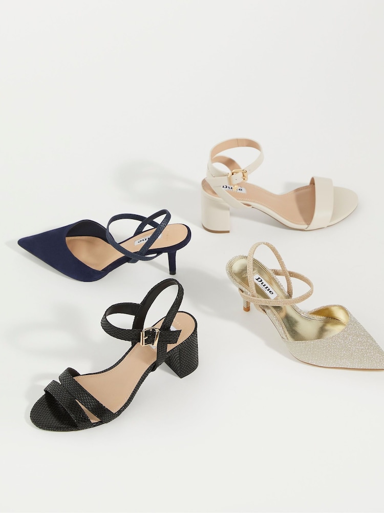 Dune London Blue Wide Fit Classical Elasticated Open Court Shoes - Image 8 of 8