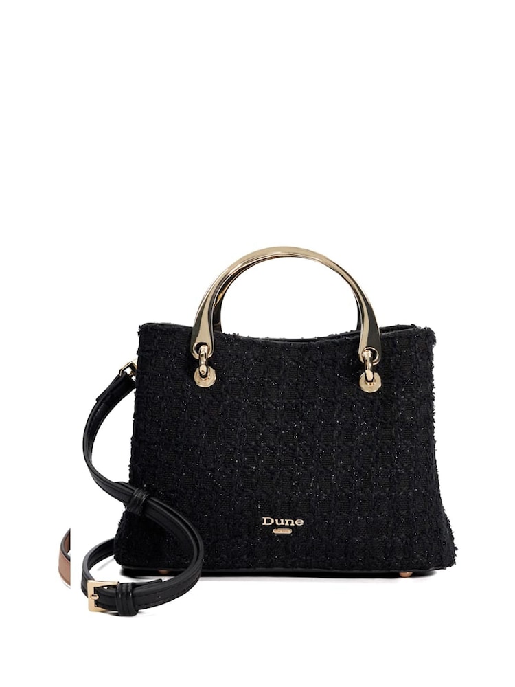 Dune London Black Dinkydorrien Mini Metal Handle Tote Bag - Image 1 of 2