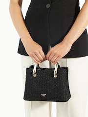 Dune London Black Dinkydorrien Mini Metal Handle Tote Bag - Image 2 of 2