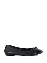 Dune London Crystal Black Standard Fit Hallo Charm Trim Ballet Shoes - Image 3 of 7