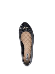 Dune London Crystal Black Standard Fit Hallo Charm Trim Ballet Shoes - Image 6 of 7