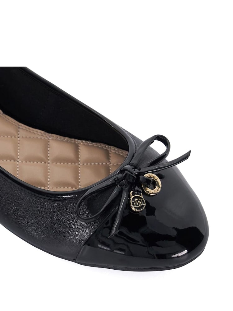 Dune London Crystal Black Standard Fit Hallo Charm Trim Ballet Shoes - Image 7 of 7