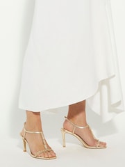 Dune London Gold Millionaire Multi Crystal High Heeled Sandals - Image 1 of 8