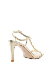 Dune London Gold Millionaire Multi Crystal High Heeled Sandals - Image 6 of 8