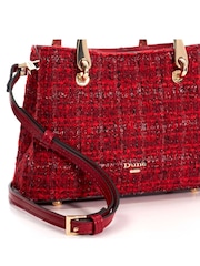 Dune London Red Dinkydorrien Mini Metal Handle Tote Bag - Image 4 of 5
