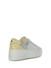 Dune London Grey Elusive Flatform Lace-Up Spor Trainers - Image 4 of 6