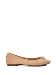 Dune London Pink Standard Fit Hallo Charm Trim Ballet Shoes - Image 2 of 6