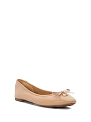 Dune London Pink Standard Fit Hallo Charm Trim Ballet Shoes - Image 3 of 6