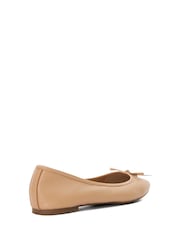 Dune London Pink Standard Fit Hallo Charm Trim Ballet Shoes - Image 4 of 6