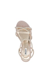 Dune London Gold Wide Fit Dune Nightengale Embellished Flat Sandals - Image 6 of 7