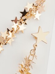 Gold Tone Christmas Star Drop Earrings Made With Recycled Brass and Zinc - Image 5 of 5