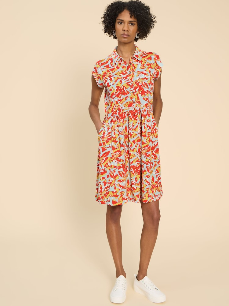 White Stuff Orange Everly Jersey Shirt Dress - Image 1 of 7 White Stuff Orange Everly Jersey Shirt Dress - Image 1 of 7