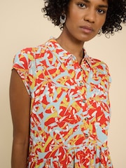 White Stuff Orange Everly Jersey Shirt Dress - Image 4 of 7