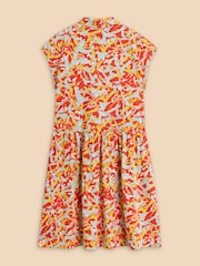 White Stuff Orange Everly Jersey Shirt Dress - Image 6 of 7