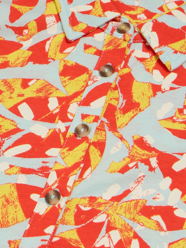 White Stuff Orange Everly Jersey Shirt Dress - Image 7 of 7